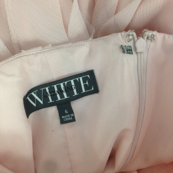 Size 6 Blush Strapless Gown by Vera Wang - Picture 8 of 11